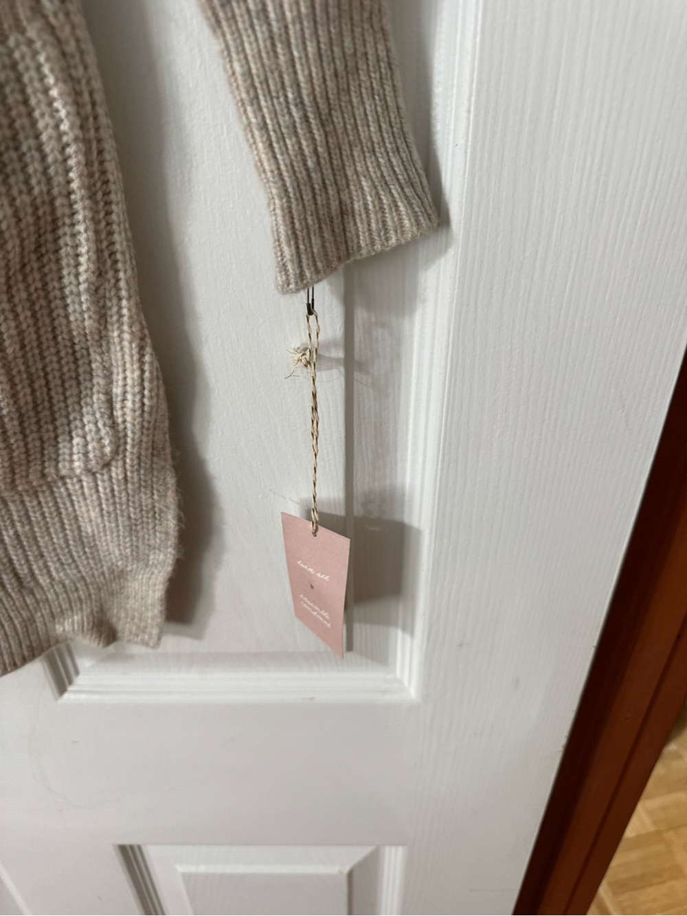 Jessica Simpson Beige Ribbed Button-Front Cardigan - Picture 3 of 3